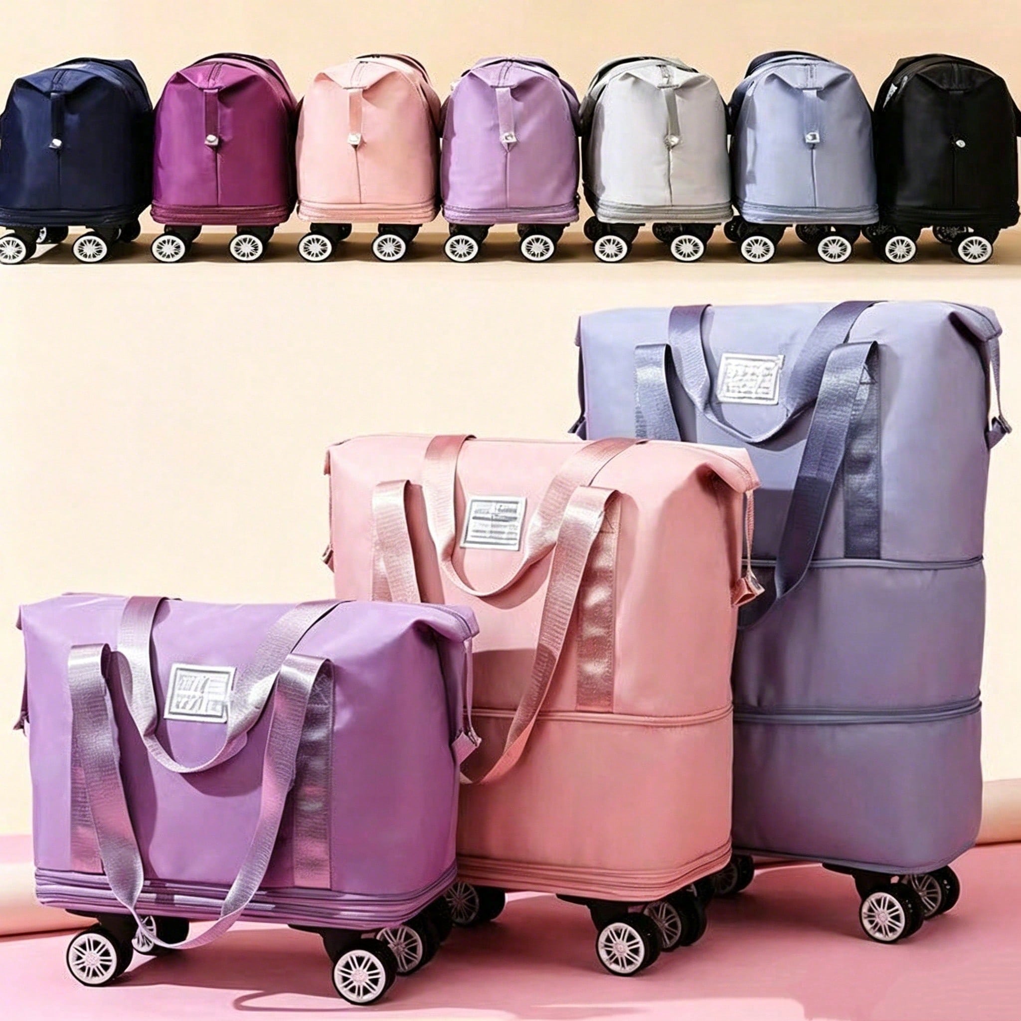 Mala de viagem expansível com  - Foldable Rolling Luggage Bag avaliação e preço